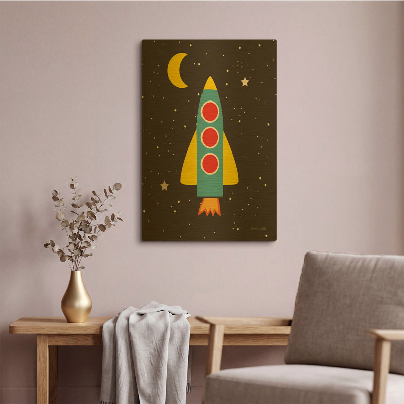 « Décollage » par Ann Kelle, décoration murale en métal, 40,6 x 61 cm, 16 po x 24 po