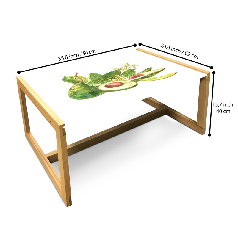 Table basse East Urban Home, H 15,75 po x L 35,83 po x l 24,4 po