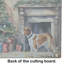English Foxhound Cozy Christmas Glass Cutting Board Large