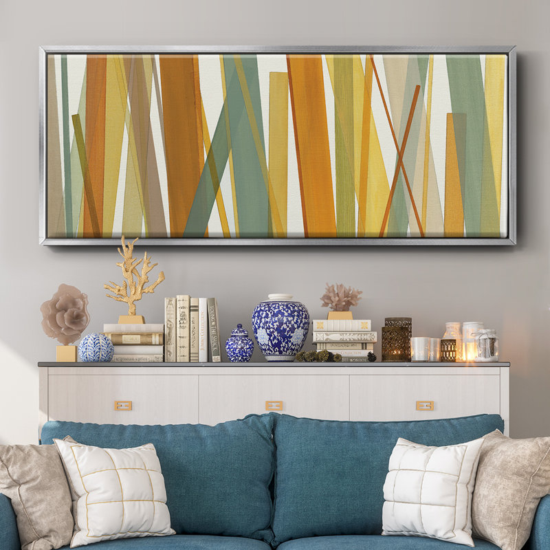 Summer Hayfield- Framed Canvas, 24" H x 60" W