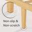 Structure de lit plateforme en bois de bambou 14 po avec tête de lit ondulée, lattes en métal, aucun sommier requis-108620989-126376343