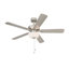 Ventilateur de plafond transitionnel intérieur / extérieur en nickel brossé 52 po avec trois ampoules DEL 3000K Gallant II-2023017340-2023017338