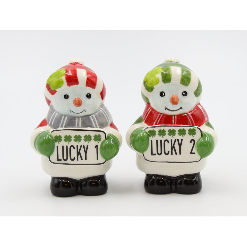 Lucky One and Two, bonhomme de neige irlandais, sel et poivre