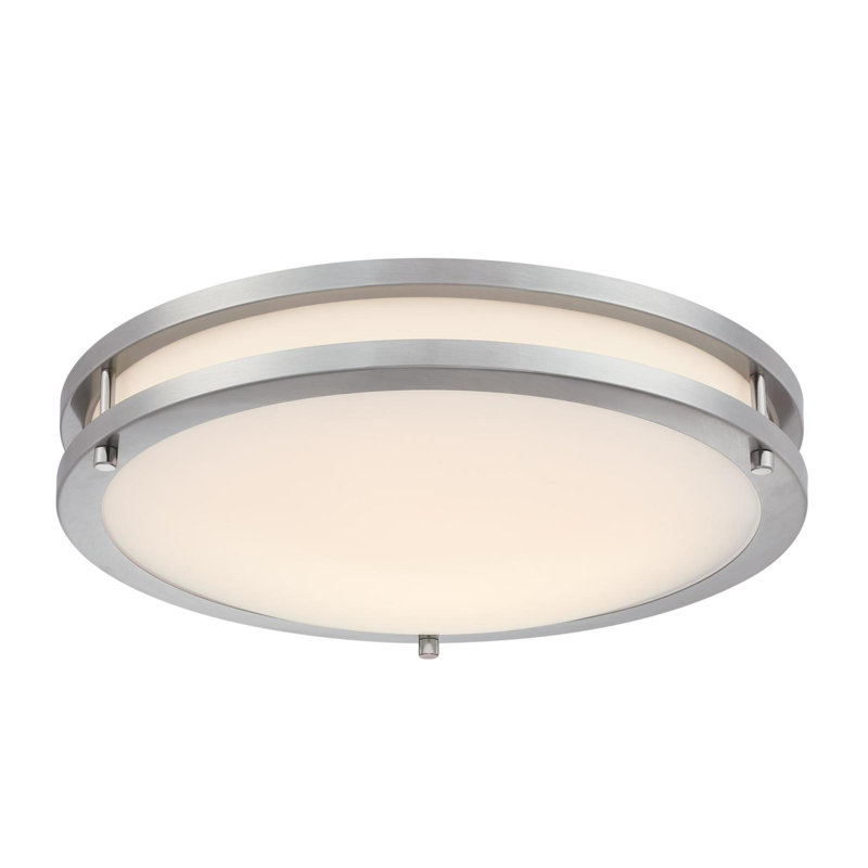 16 Inch 23 Watt LED Indoor Flush Mount Ceiling Fixture with Color Temperature Selection, Frosted Acrylic Shade