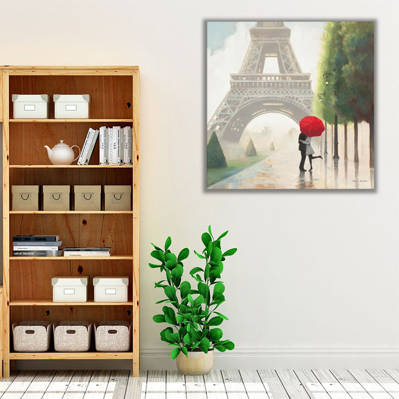 «Paris Romance II», reproduction d'art sur toile, H 30 po x l 30 po