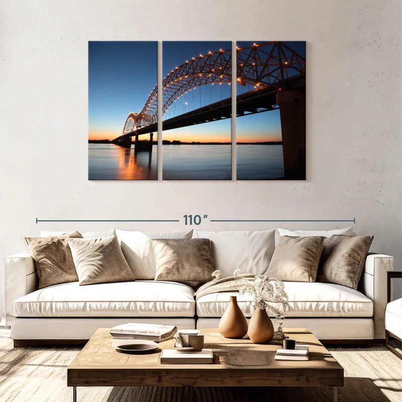 Hernando De Soto Bridge, 48" H x 74" W