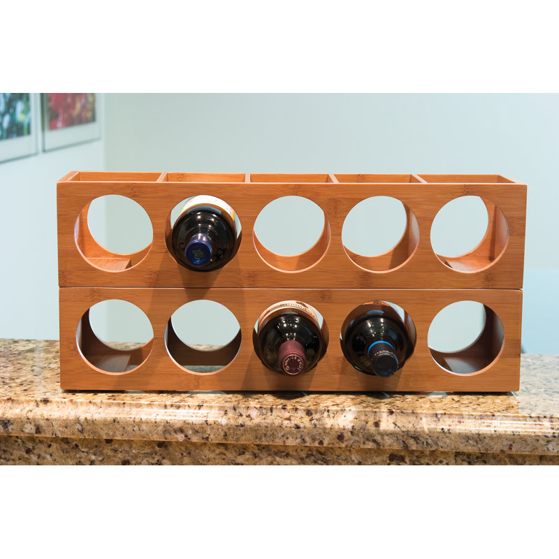 Bamboo Stacking Wine Rack, 5 Bottle