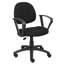 Fauteuil de posture pivotant Jea, accoudoirs bouclés, tweed noir, roulettes-117561195