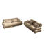 Ensemble de salon rembourré 2 pièces avec causeuse - Canapé modulaire en velours surdimensionné-13223658