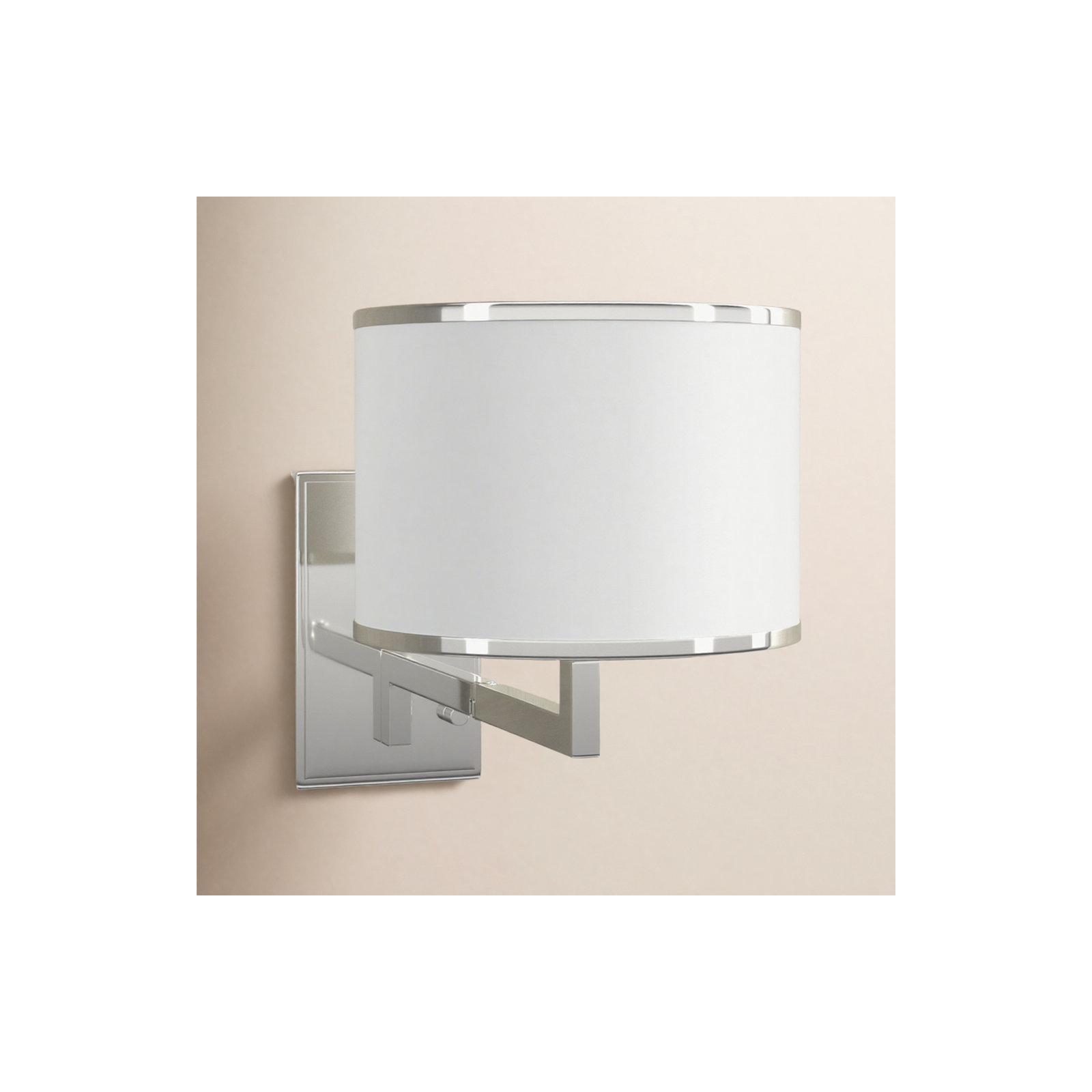 Cobblefield Single Light Dimmable Swing Arm Sconce, Polished Nickel