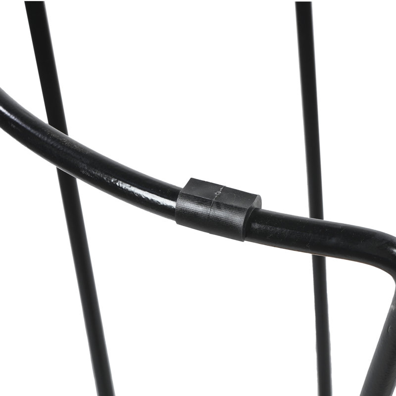 Ela Industrial Saddle-Style Backless Metal Counter Stool, Black, Set of 2