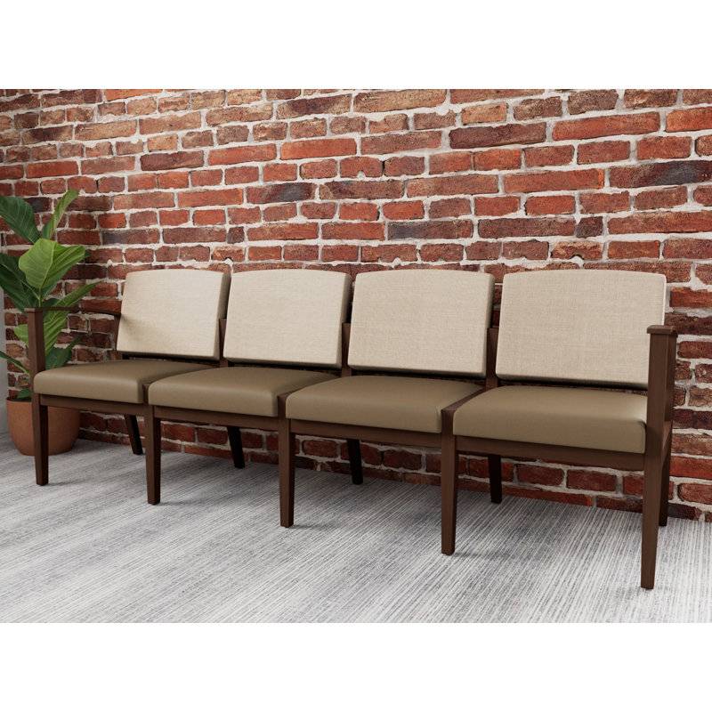 Table de bout en bois Amherst, Noyer Riftwood, Chambray calcaire / Patriot Plus taupe