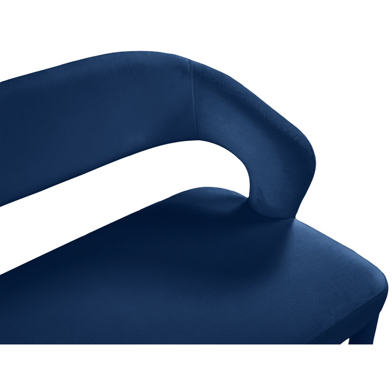 Destiny Velvet Bench, Navy Velvet