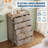 Fluted 5 Drawers Dresser for Bedroom, 44 Inches Tall Wood Chest of Drawers for Clothes, Modern Slim Dresser Organizer with Metal Handles & Deep Drawers for Living Room, Hallway, Entryway-472946419