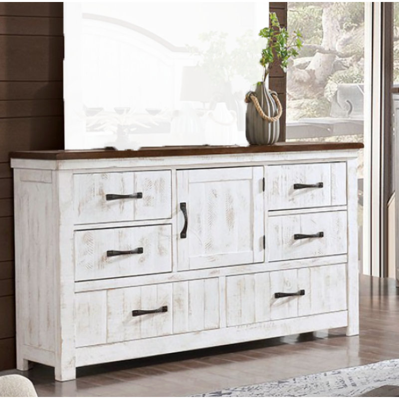 Commode combinée 6 tiroirs Benioff