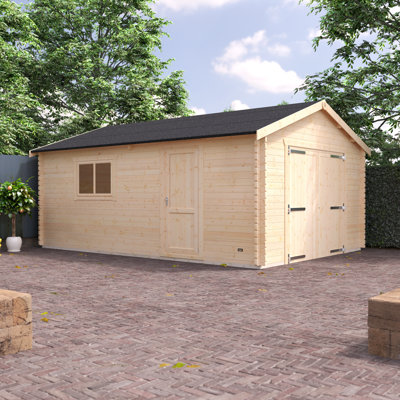 The Malayan Garage Tongue & Groove Log Cabin 20x14w