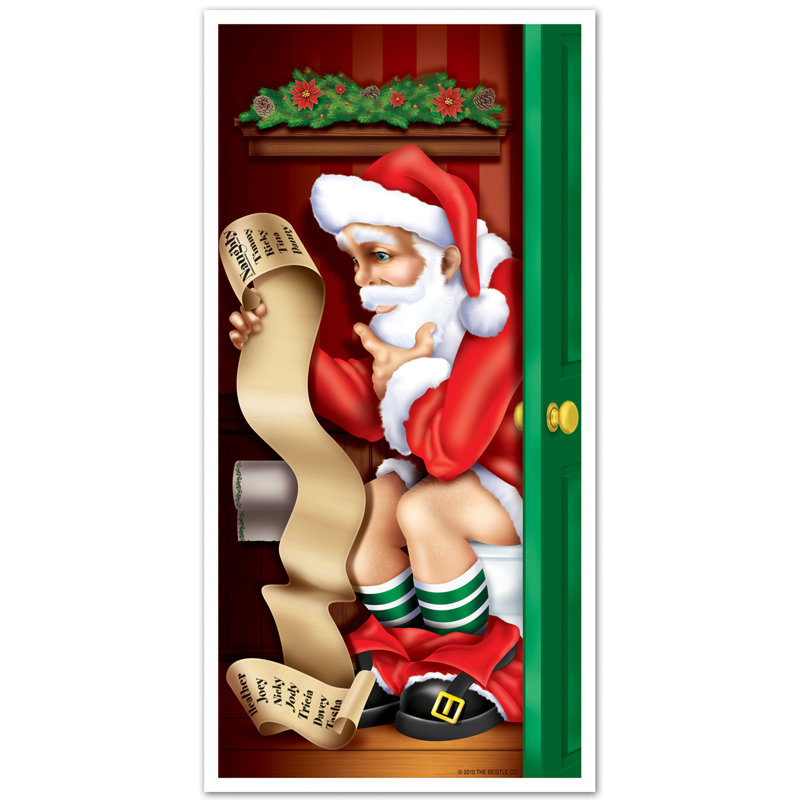 Murale de porte de père Noël