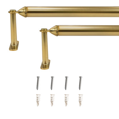 Krystina 7/8" Screw Single Curtain Rod Gold