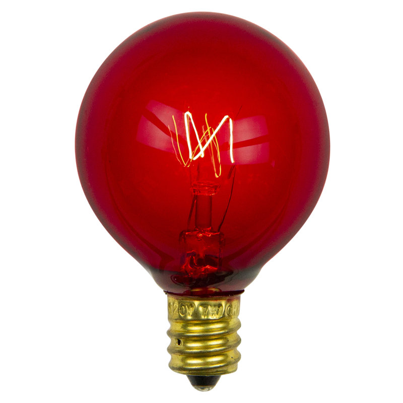Ampoules de Noël de remplacement, Rouge, H 2 po x l 8 po x P 8 po