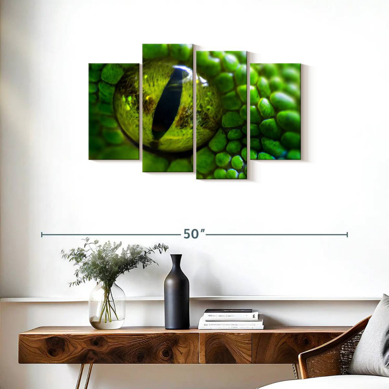 Brampt Green Python Eye, 22" H x 36" W