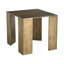 Modern Eclipse Bronze Black Nickel Textured Compact Accent End Table
