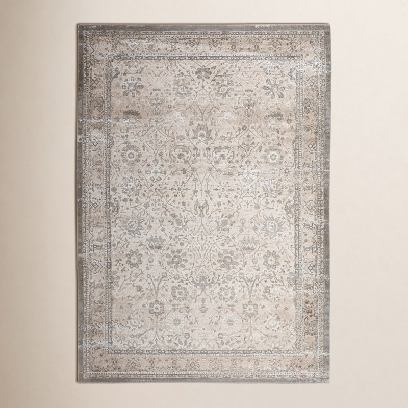Tapis oriental gris / beige Lynnette, Rectangle 9 pi 6 po x 13 pi