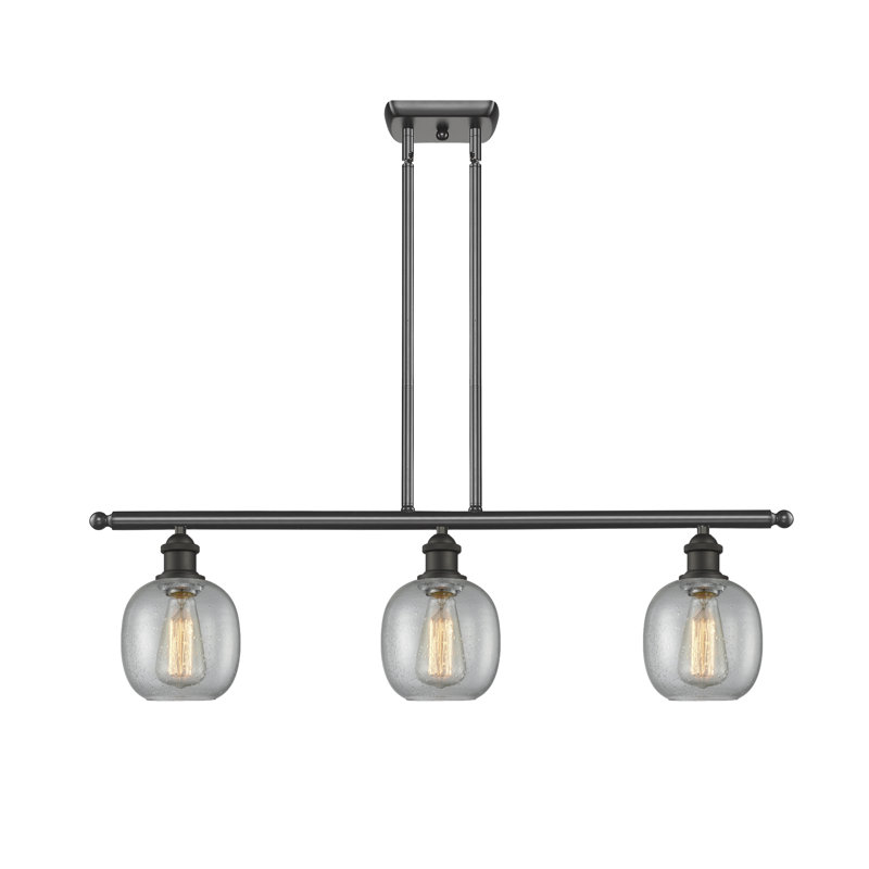 Carlucci 3 - Light Kitchen Island Pendant, Seedy, Oil Rubbed Bronze