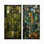 Green Stones Tiles II - ensemble de 2 reproductions d'art sur toile-1462933378-1462933379