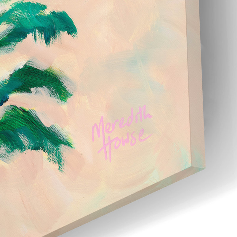  «Waikiki» par Meredith Howse, art mural en verre acrylique, 12 po x 12 po