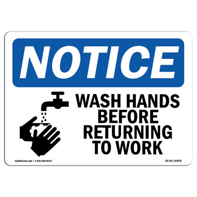 Wash Hands Before Returning to Class Symbol Sign