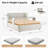 Lyth  5-in-1 Sleek Modern Wingback Transformable Upholstered Modular Bed with Overbed Table-100664887-114524803