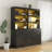 71"H X 47.2"W Book Cabinet Storage Bookcase with USB & Type-C Charging Ports and LED Lights (2A)-470747629