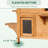 Outdoor Wooden Cat Shelter - Enclosure With Openable Roof And Space For Multiple Cats 2-storey House To Enjoy Their Time