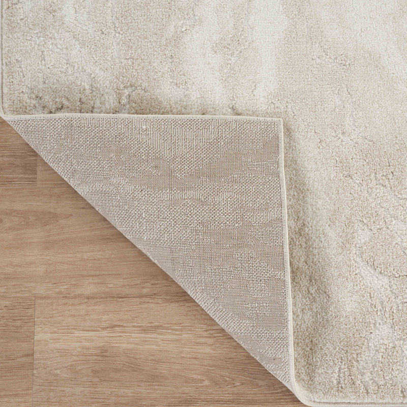 Abani Rugs Zebulon Collection Abstract Marble Cream Area Rug, Rectangle 4' x 6'