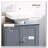 Under Sink Bathroom Cabinet with Space-Saving U-Shape & Adjustable Shelf