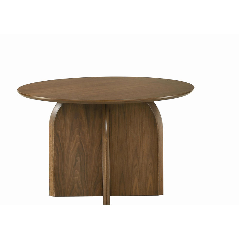 Delmon Dark Walnut Round Dining Table