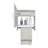 BOTIQ 19.7" H X 17.7" W Mirror Medicine Cabinet With Towel Rack White, One Door With Two Interior Shelves For Bathroom, Kitchen White-445301429