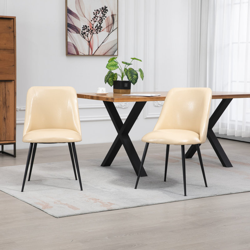 Atlasburg 46cm H Upholstered Side Chair, Cream