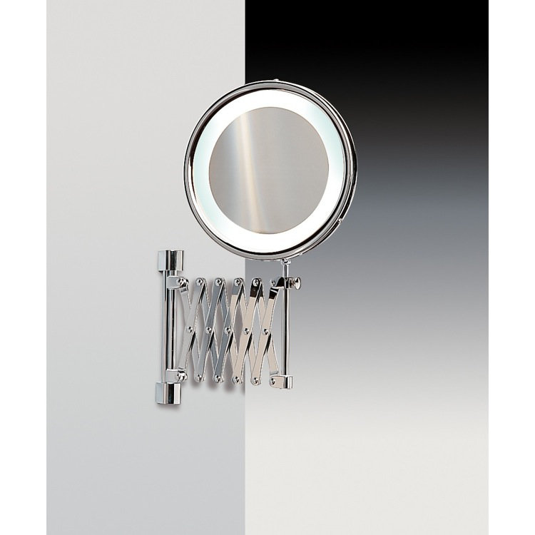 Warm Light Metal Wall Mirror, Chrome