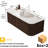 48" Bathroom Vanity with Sink, Ceramic Basins and Marble Top, 2 Large Storage Drawer,Pre-Assembly-137061662