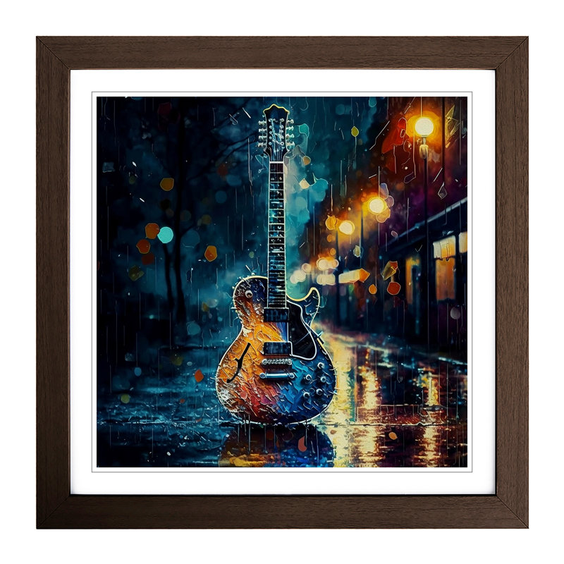 Single Picture Frame Print on Wood, Walnut