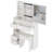 29.2" Small Space Left Drawer Desktop Vanity Table + Cushioned Stool, Extra Large Right Sliding Mirror, Multi Layer High Capacity Storage, Practical Fashionable Dresser, Suitable For Small Space-996686724