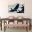 «Flying Herons and Blossoms Elegant Ethereal Peaceful Bird Nature Flower», art mural-129147564
