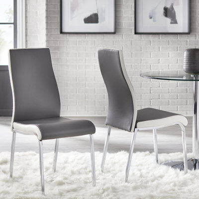 Chaise d'appoint grise Salerno
