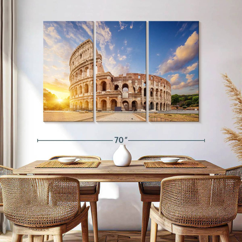 Sebbie le Colosseo romain, H 20 po x l 33 po