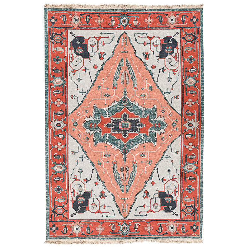 Tapis rouge noué à la main de haute qualité