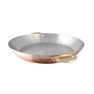 Mauviel M'Heritage 150 B Copper Round Pan With Brass Handles, 7.9-In
