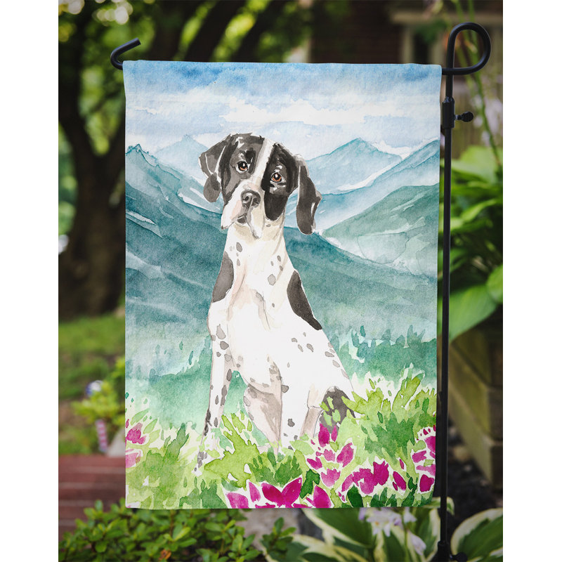Yorkshire terrier yorkie à 2 côtés en polyester 15 x 11,5 po mountain fleurs drapeau de jardin