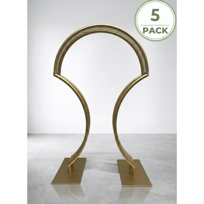 Support de table de mariage en métal doré - Arche de table haute de 32 po pour les arrangements floraux de bricolage et le décor de réception