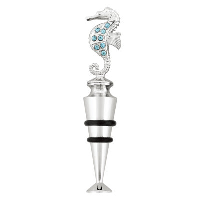 Bouchon de bouteille de vin, cristal, hippocampe